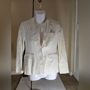 Vtg Polo Ralph Lauren Women’s 100% Linen Blazer Size S/P Two-Button Jacket